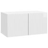 vidaXL Meuble TV mural Montage mural Blanc brillant 59,5 x 31 x 30 cm