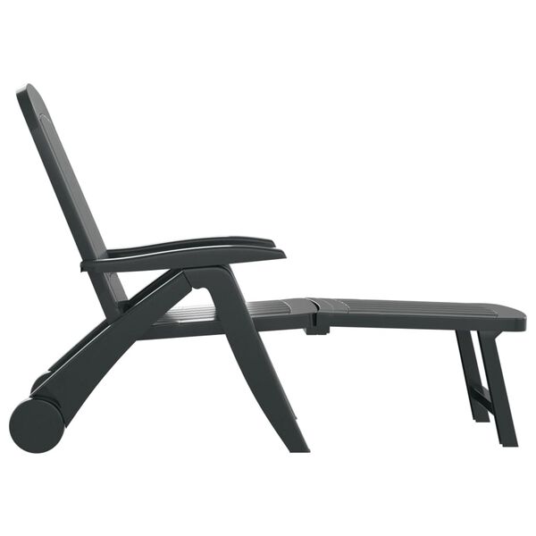 vidaXL Chaise longue pliable polypropylène vert