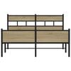 vidaXL Cadre de lit sans matelas ch&ecirc;ne sonoma 140x190 cm
