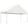 vidaXL Belv&eacute;d&egrave;re avec toit blanc 5,88x2,23x3,75 m poly&eacute;thyl&egrave;ne