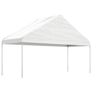 vidaXL Belv&eacute;d&egrave;re avec toit blanc 5,88x2,23x3,75 m poly&eacute;thyl&egrave;ne
