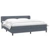 vidaXL Sommier &agrave; lattes de lit et matelas gris fonc&eacute; 180x210cm velours