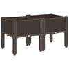 vidaXL Jardini&egrave;re avec pieds marron 80x40x42 cm PP