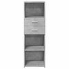 vidaXL Buffet haut gris b&eacute;ton 40x42,5x124 cm bois d'ing&eacute;nierie