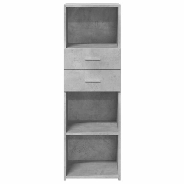 vidaXL Buffet haut gris b&eacute;ton 40x42,5x124 cm bois d'ing&eacute;nierie