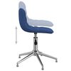 vidaXL Chaises pivotantes &agrave; manger lot de 6 bleu tissu