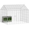 vidaXL Cage pour lapins Argent 400 x 78 x 78 cm Acier galvanis&eacute;