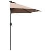 vidaXL Parasol de jardin Taupe 294 x 150 x 223 cm Polyester et Acier