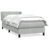 vidaXL Sommier &agrave; lattes de lit et matelas gris clair 80x210 cm velours