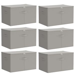 vidaXL Bo&icirc;te de rangement 6 pc Tissu intiss&eacute; 55 x 35 x 32 cm 61,6 L