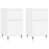 vidaXL Buffets 2 pcs blanc 40x35x70 cm bois d&rsquo;ing&eacute;nierie