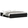 vidaXL Cadre de lit sans matelas en ch&ecirc;ne noir 200x200 cm bois d'ing&eacute;nierie