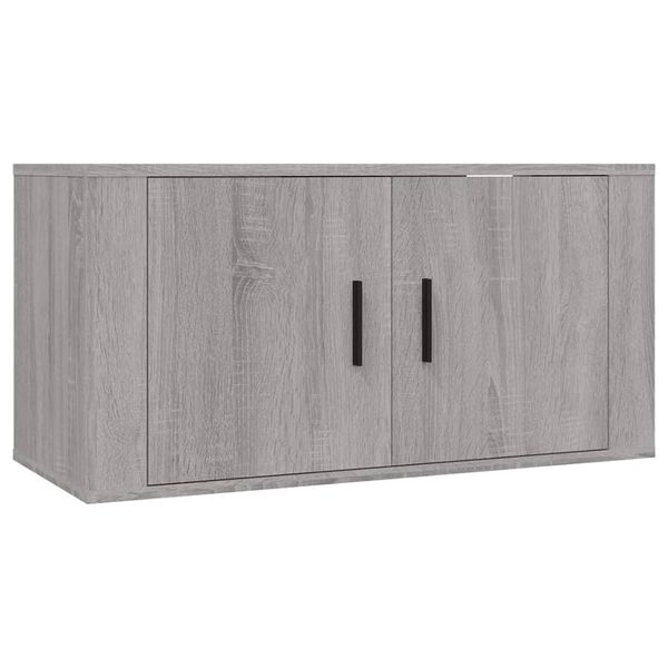 vidaXL Ensemble de meubles TV 3 pcs Sonoma gris Bois d'ing&eacute;nierie