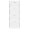 vidaXL Armoire &agrave; chaussure Blanc brillant 59x17x150 cm Bois ing&eacute;nierie