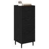 vidaXL Buffet Ch&ecirc;ne noir 34 x 34,5 x 90 cm Bois d'ing&eacute;nierie