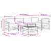 vidaXL Salon de jardin 6 pcs avec coussins bois massif