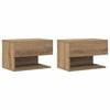 vidaXL Tables de chevet murales 2 pcs ch&ecirc;ne artisanal