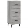 vidaXL Buffet haut Sonoma gris 34,5x34x180 cm Bois d'ing&eacute;nierie