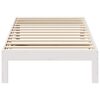 vidaXL Cadre de lit sans matelas blanc 90x200 cm bois de pin massif