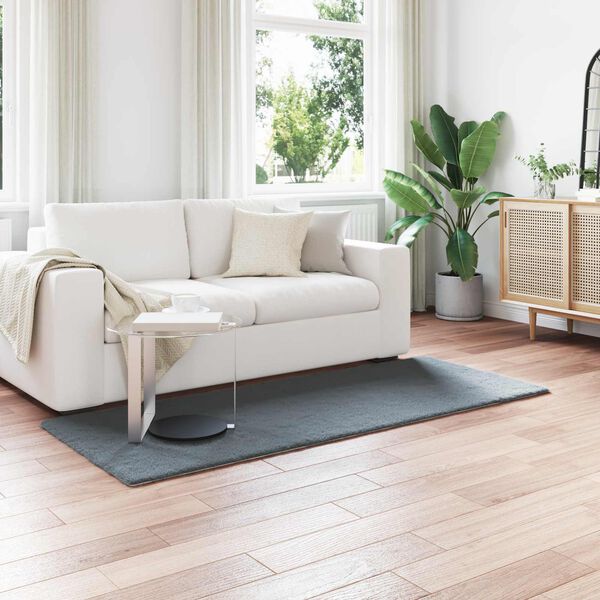 vidaXL Tapis en Fourrure Synth&eacute;tique de Lapin Olite Anthracite