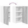 vidaXL Armoire suspendue Gris Sonoma et Blanc 40 x 31 x 80 cm