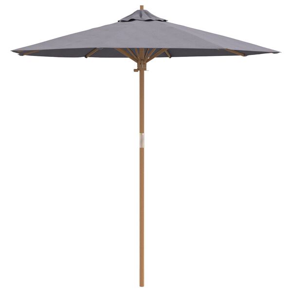 vidaXL Parasol de jardin Gris fonc&eacute; &Oslash; 270 x 260 cm Bambou