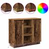 vidaXL Buffet LED Bois ancien 90 x 32 x 75 cm Bois d'ing&eacute;nierie
