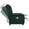 vidaXL Fauteuil électrique de massage Vert foncé Tissu