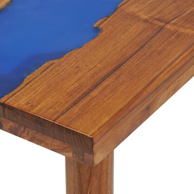 vidaXL Table console Teck Résine 100 x 35 x 75 cm