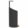 vidaXL Douche d'ext&eacute;rieur noir 100x100x241,5 cm poly rotin bois acacia