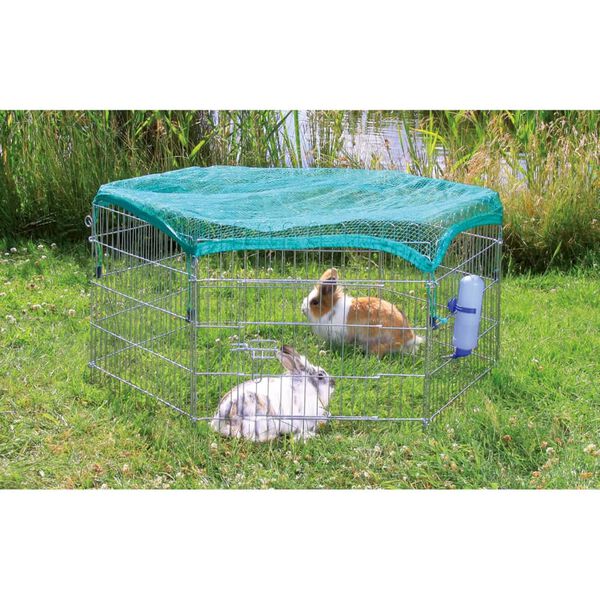 TRIXIE Enclos ext&eacute;rieur avec filet pour animaux 63x60 cm Argent&eacute; 6253