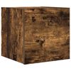 vidaXL Meuble TV mural Ch&ecirc;ne fum&eacute; 30,5x30x30 cm