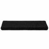 vidaXL Tapis d'escalier 30 pi&egrave;ces 65 x 21 x 4 cm Noir Bord rectangulaire