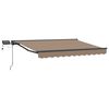 vidaXL Cadre de store manuel avec LEDs Taupe 3,5 x 2 m
