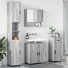 vidaXL Ensemble de mobilier de salle de bain 4 pcs Sonoma gris