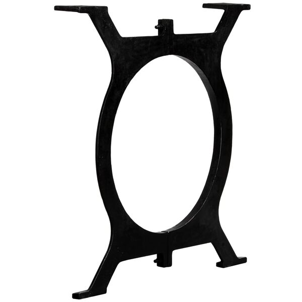 vidaXL Pied de table de salle à manger 2 pcs Cadre en O Fonte