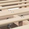 vidaXL Cadre de lit Marron 135 x 190 cm Bois de pin massif