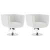 vidaXL Chaises de bar lot de 2 blanc similicuir