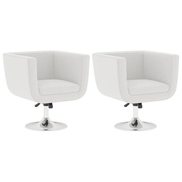 vidaXL Chaises de bar lot de 2 blanc similicuir