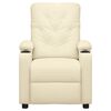 vidaXL Fauteuil inclinable Crème Similicuir