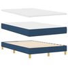 vidaXL Lit &agrave; ressorts avec matelas Bleu 120 x 190 cm tissu