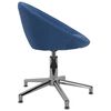 vidaXL Chaise pivotante &agrave; manger Bleu Tissu