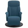 vidaXL Fauteuil inclinable avec repose-pied bleu velours