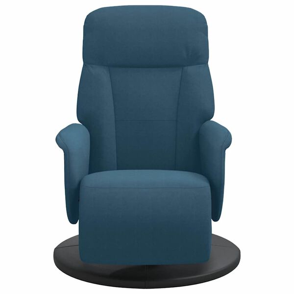 vidaXL Fauteuil inclinable avec repose-pied bleu velours