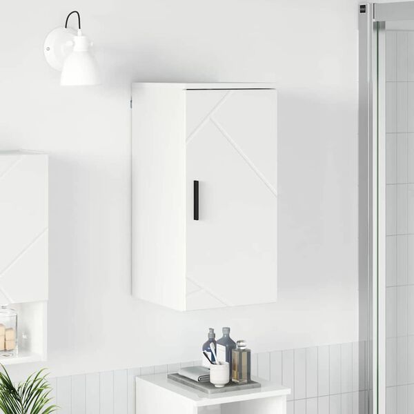vidaXL Cabinet de salle de bain Blanc brillant 30 x 31,5 x 61 cm