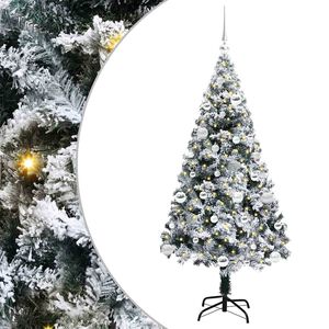 vidaXL Sapin de No&euml;l artificiel Blanc 150 cm PVC, Acier et Plastique