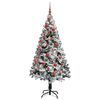 vidaXL Sapin de Noël artificiel Blanc 150 cm PVC, Acier et Plastique
