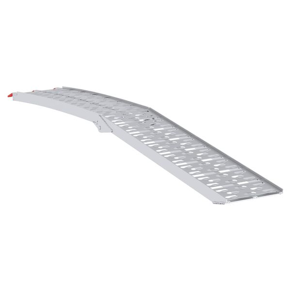 vidaXL Ramp de Chargement 2 pcs Argent&eacute; 222 x 28 x 5 cm Aluminium
