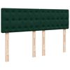 vidaXL Cadre de lit ottoman avec matelas vert fonc&eacute; 140x190 cm velours