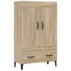 vidaXL Buffet haut Ch&ecirc;ne sonoma 70x31x115 cm Bois d'ing&eacute;nierie